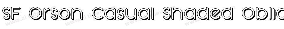 SF Orson Casual Shaded Oblique字体转换